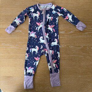 Little Sleepies Unicorn Zippy Size 3-6 months